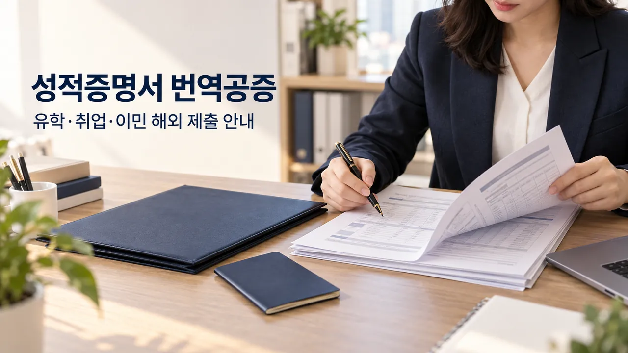 성적증명서 번역공증과 해외 제출 안내
