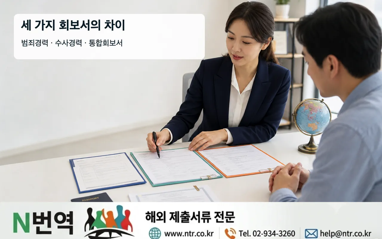 범죄경력회보서와 수사경력회보서, 통합회보서의 차이 및 해외 제출 인증 안내