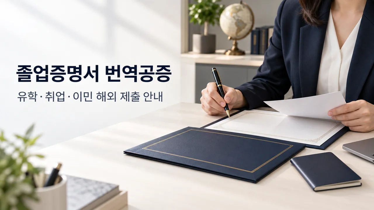 졸업증명서 번역공증과 해외 제출 안내